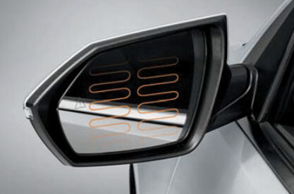 مرايا جانبية مزودة بمدفأة