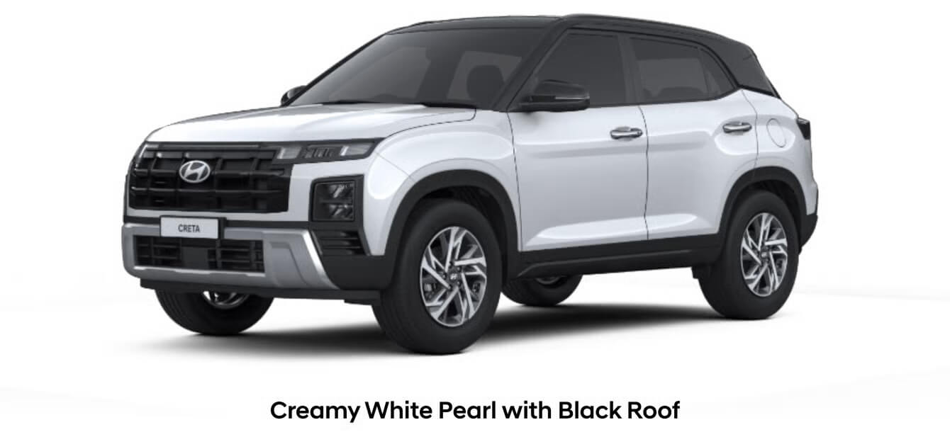 Creamy white Pearl Black Roof